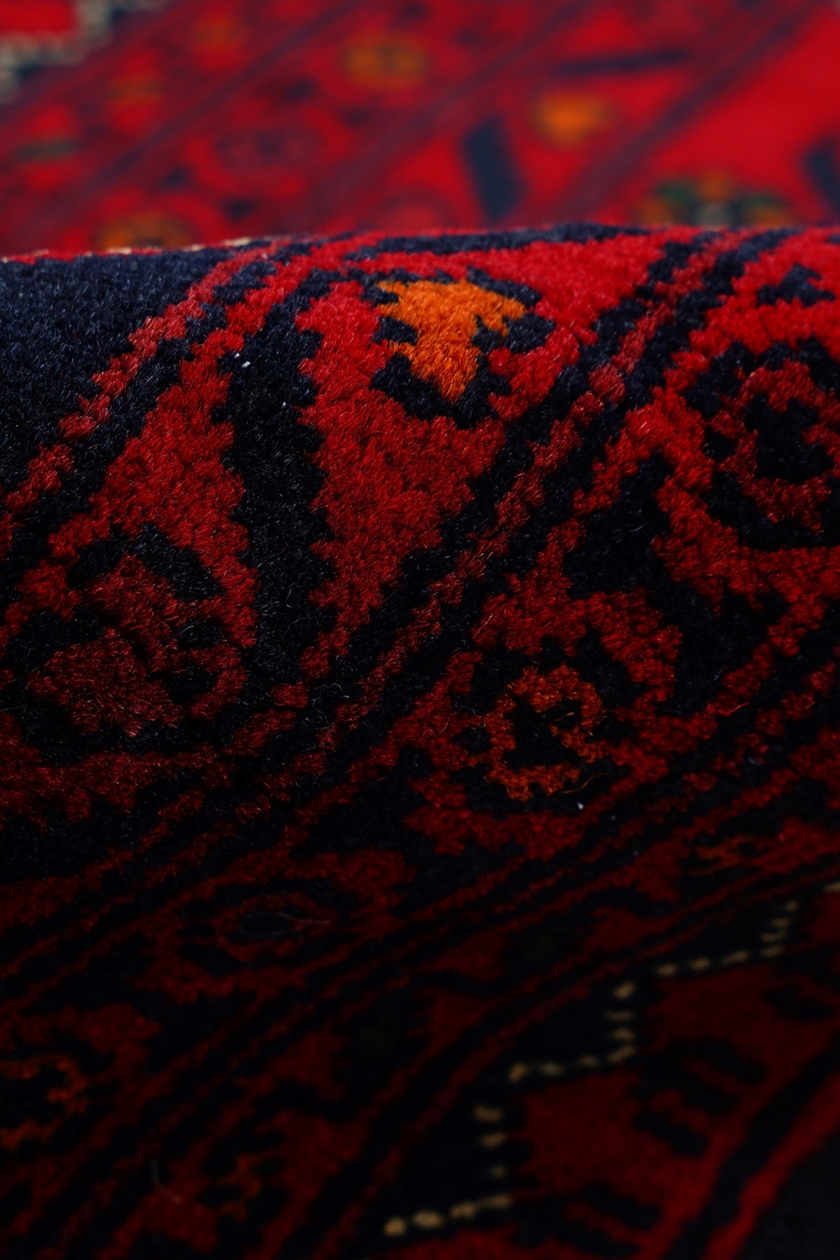 Afgan Khamyab El Dokuma Yün Halı — detay 1
