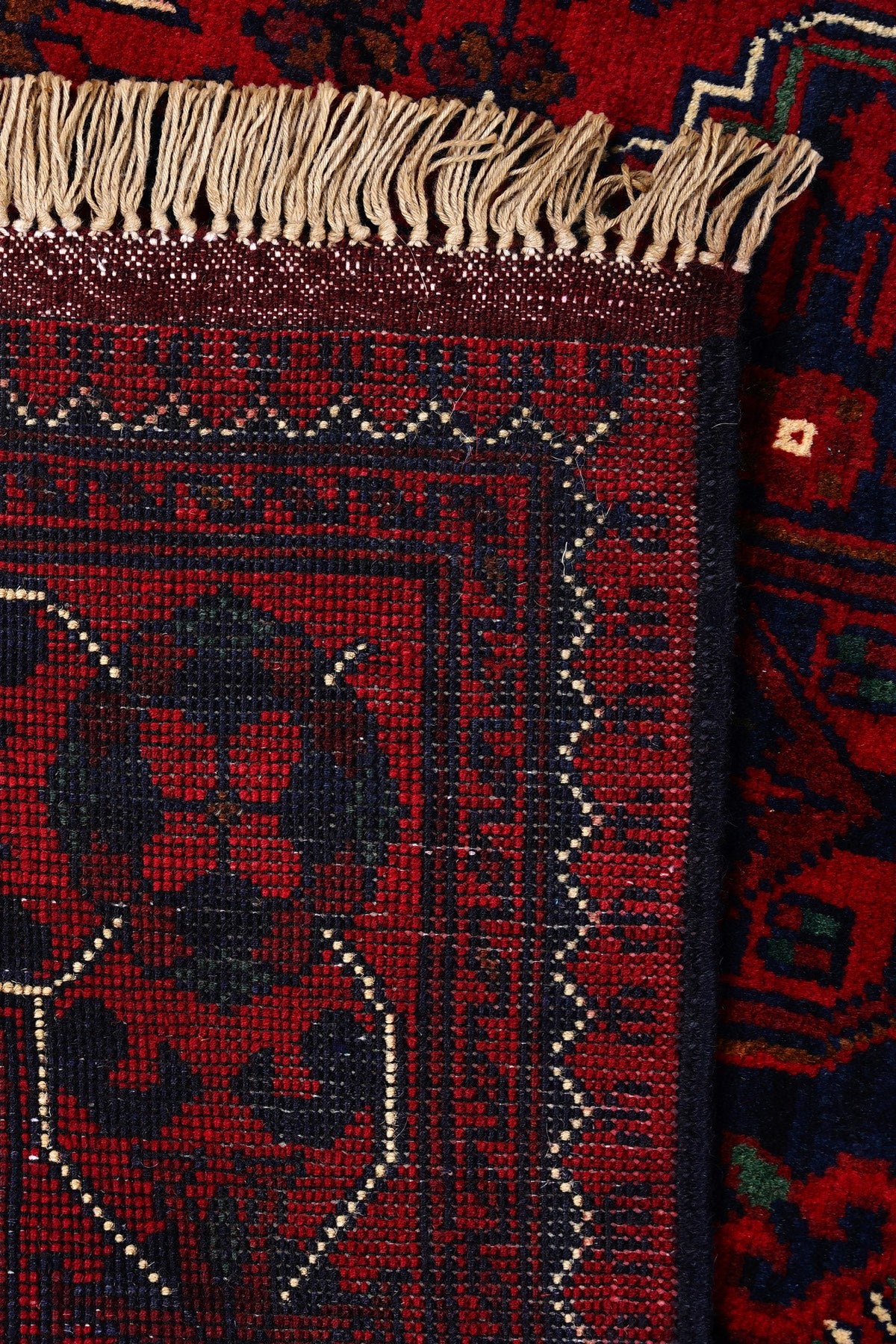 Afgan Khamyab El Dokuma Yün Halı — detay 4