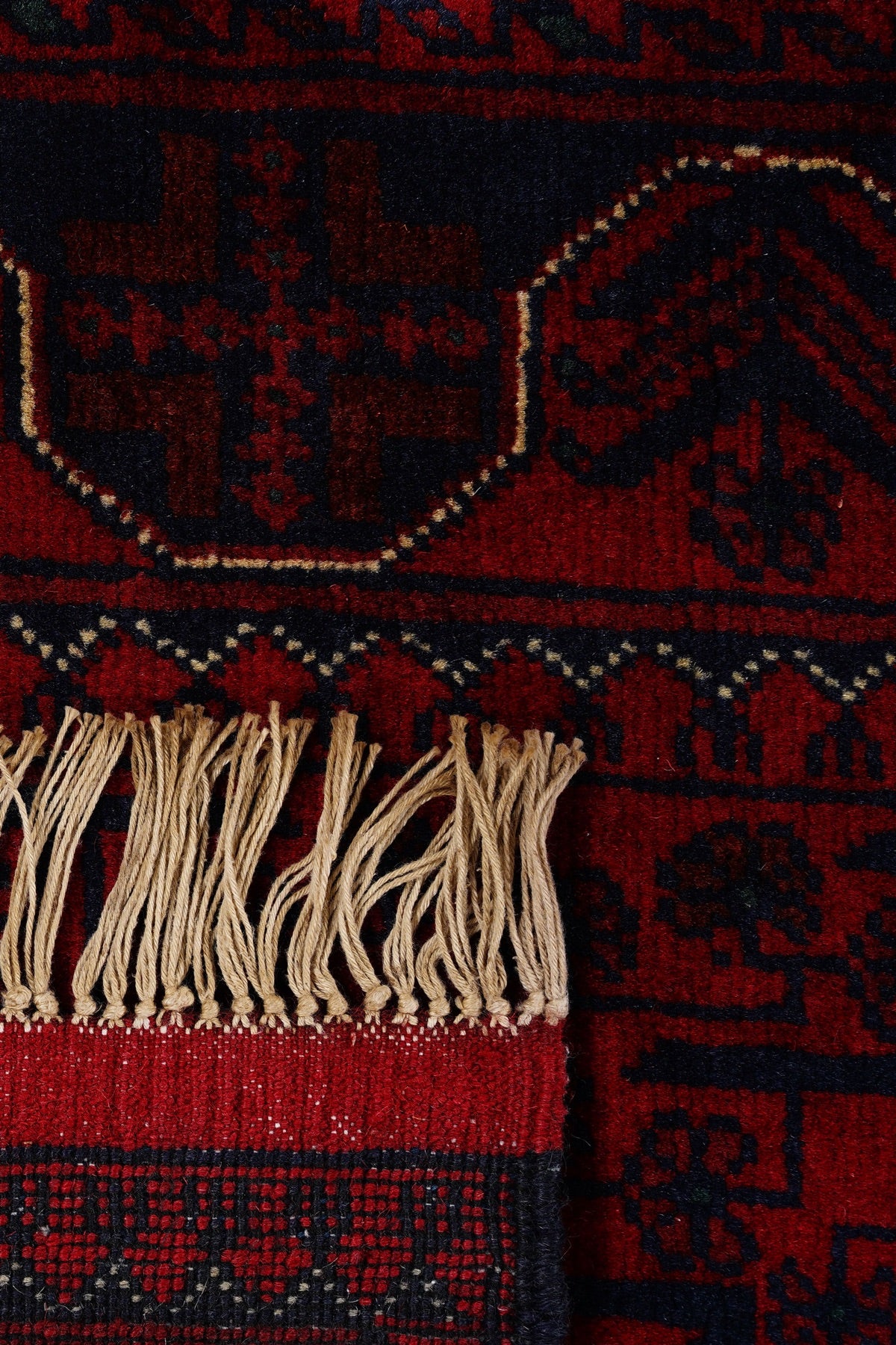 Afgan Khamyab El Dokuma Yün Halı — detay 4