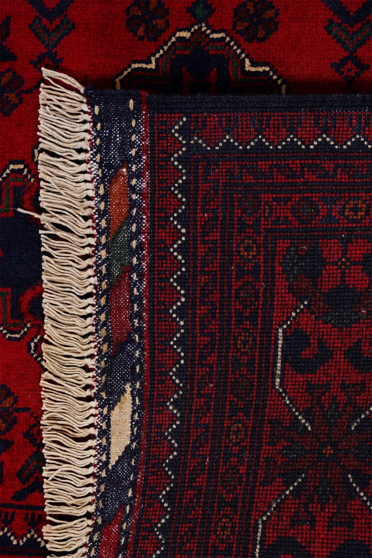 Afgan Khamyab El Dokuma Yün Halı — detay 6