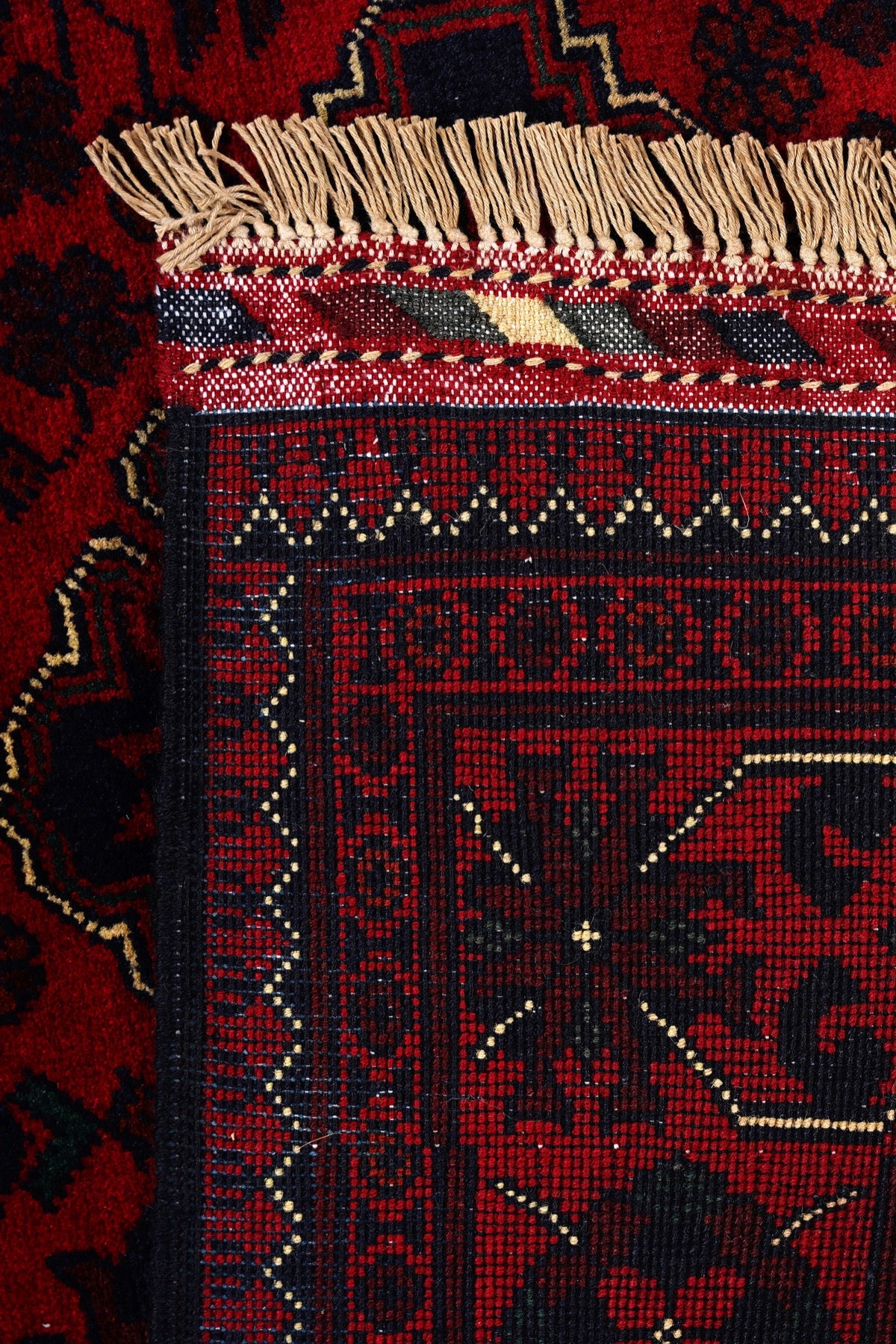 Afgan Khamyab El Dokuma Yün Halı — detay 5