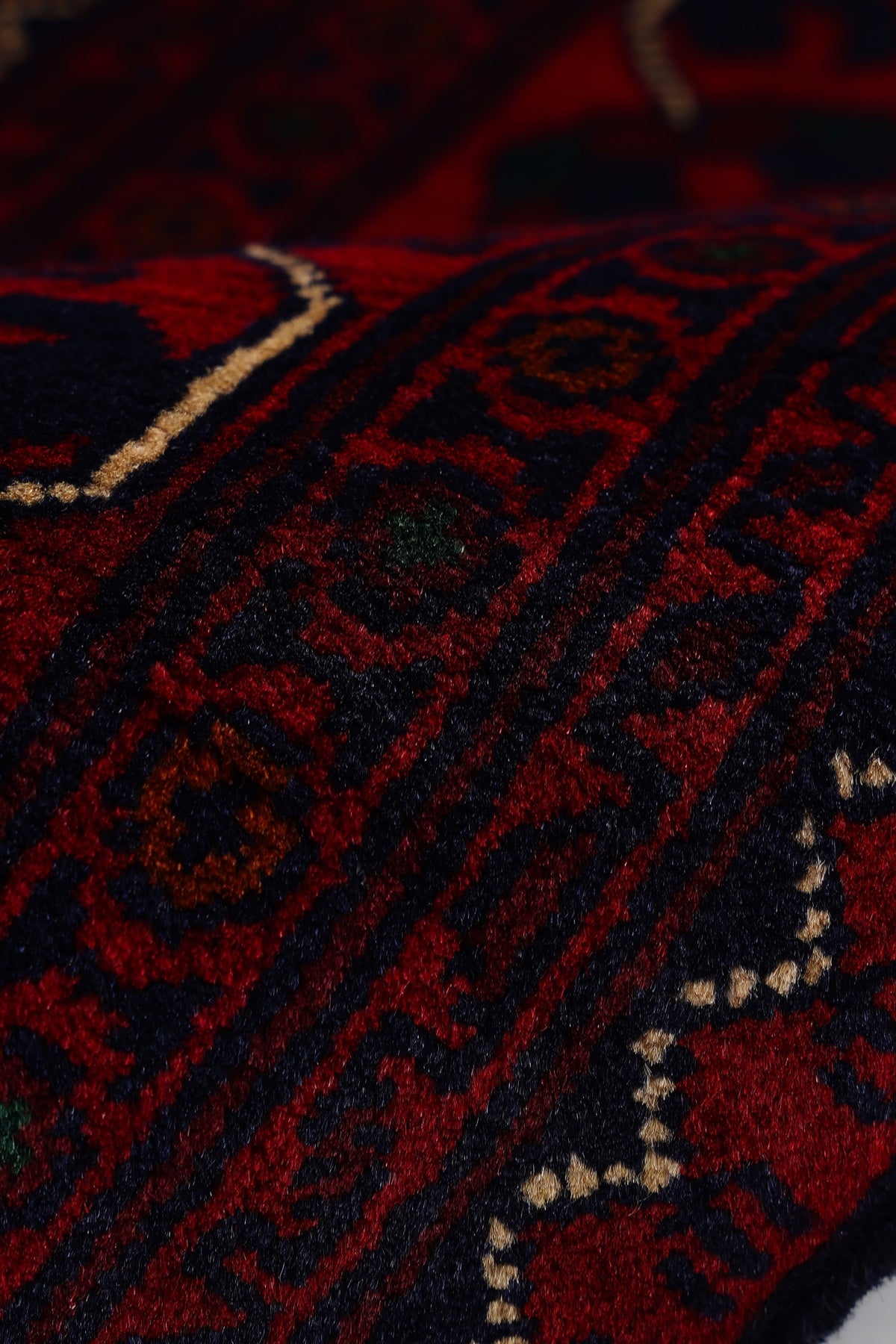 Afgan Khamyab El Dokuma Yün Halı — detay 5