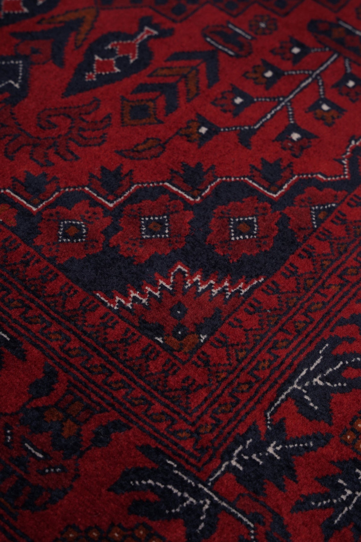 Afgan Khamyab El Dokuma Yün Halı — detay 2