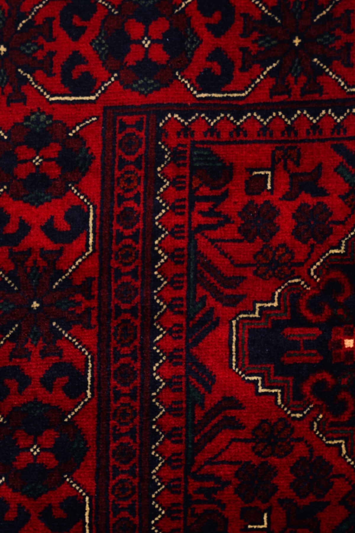 Afgan Khamyab El Dokuma Yün Halı — detay 2