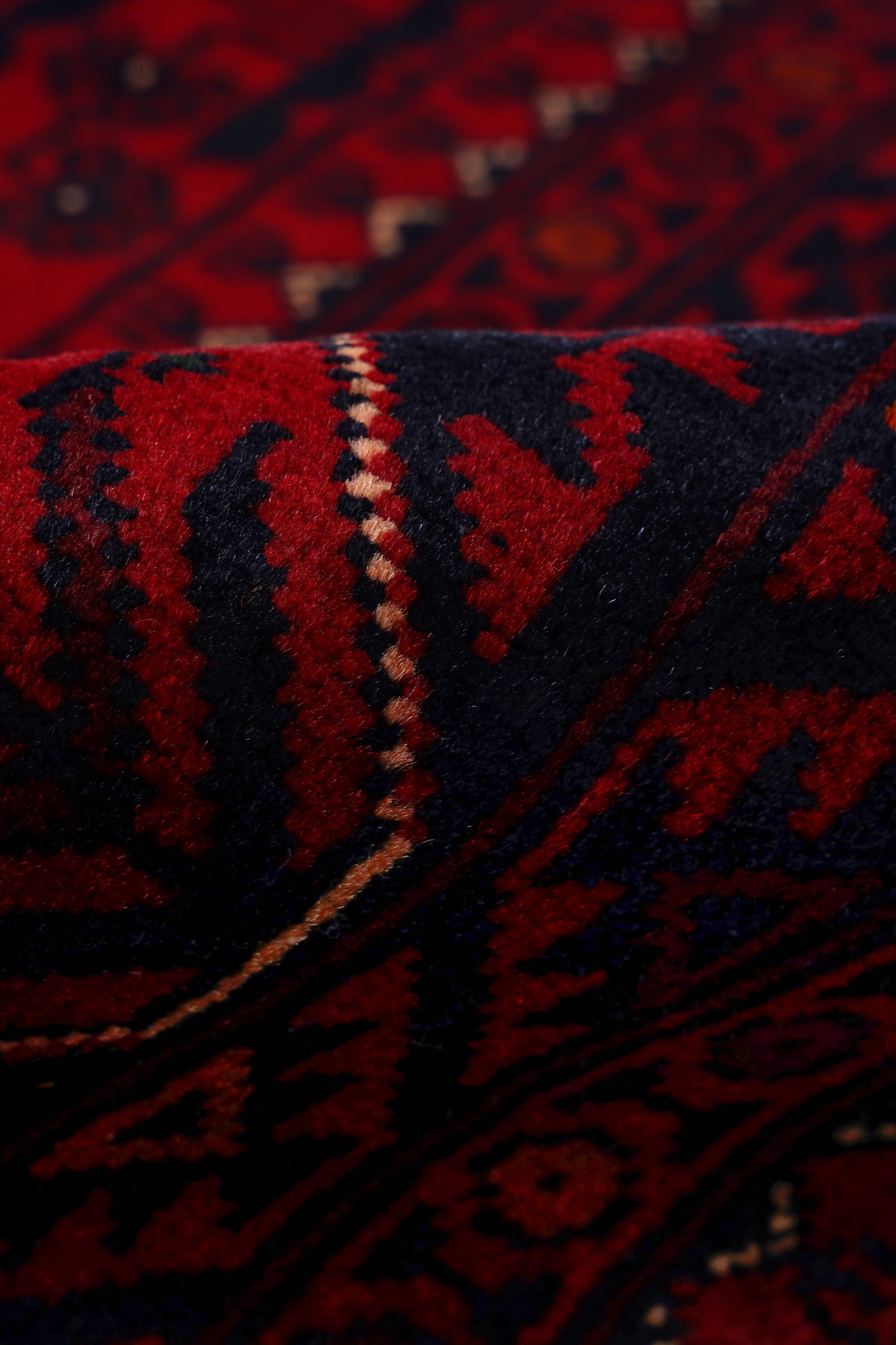 Afgan Khamyab El Dokuma Yün Halı — detay 1