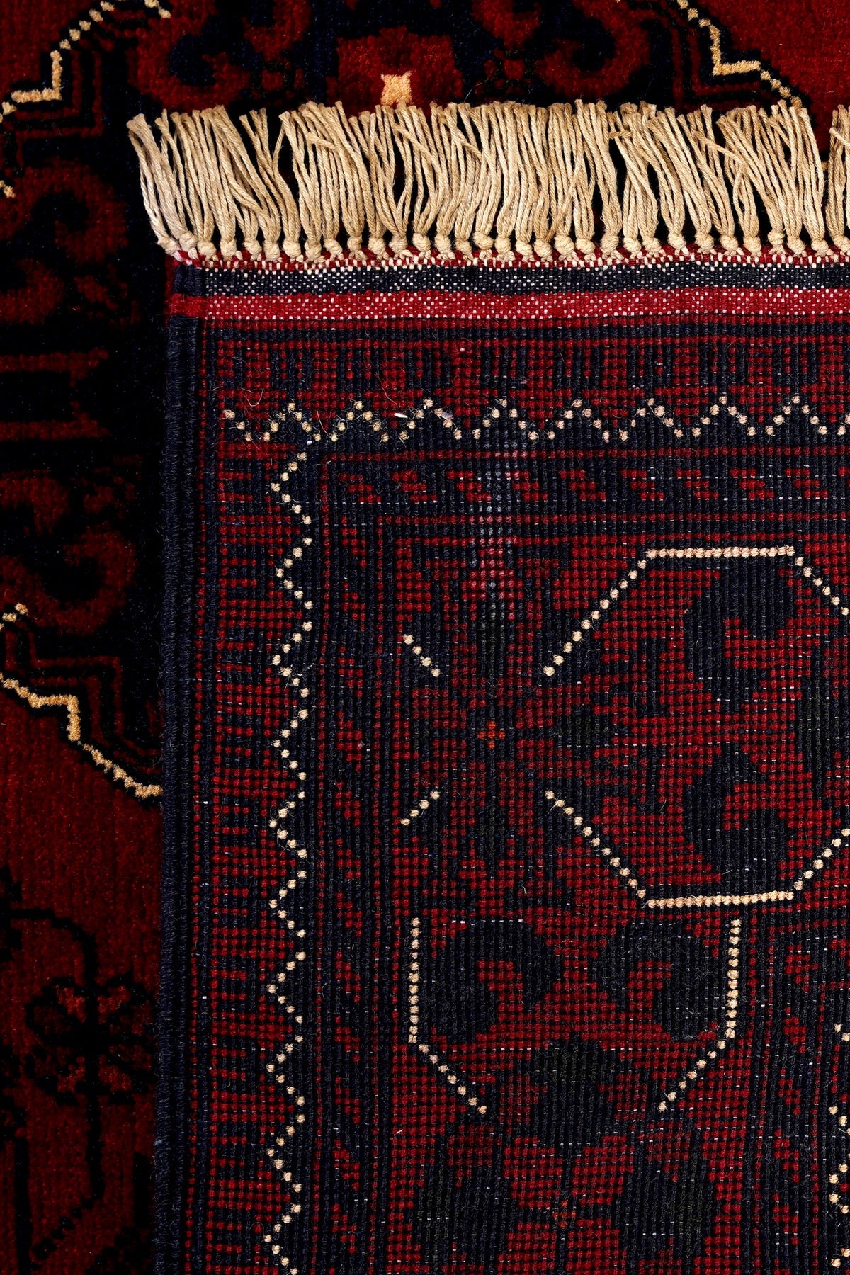 Afgan Khamyab El Dokuma Yün Halı — detay 4