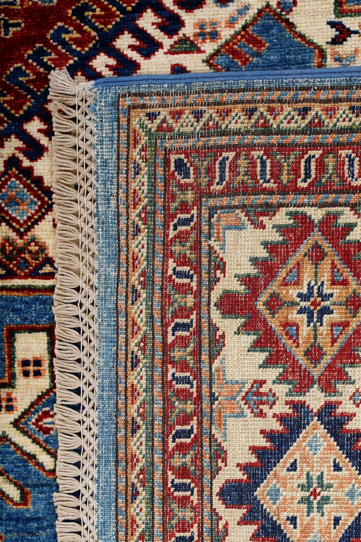 Afgan Şirvan El Dokuma Yün Halı — detay 4