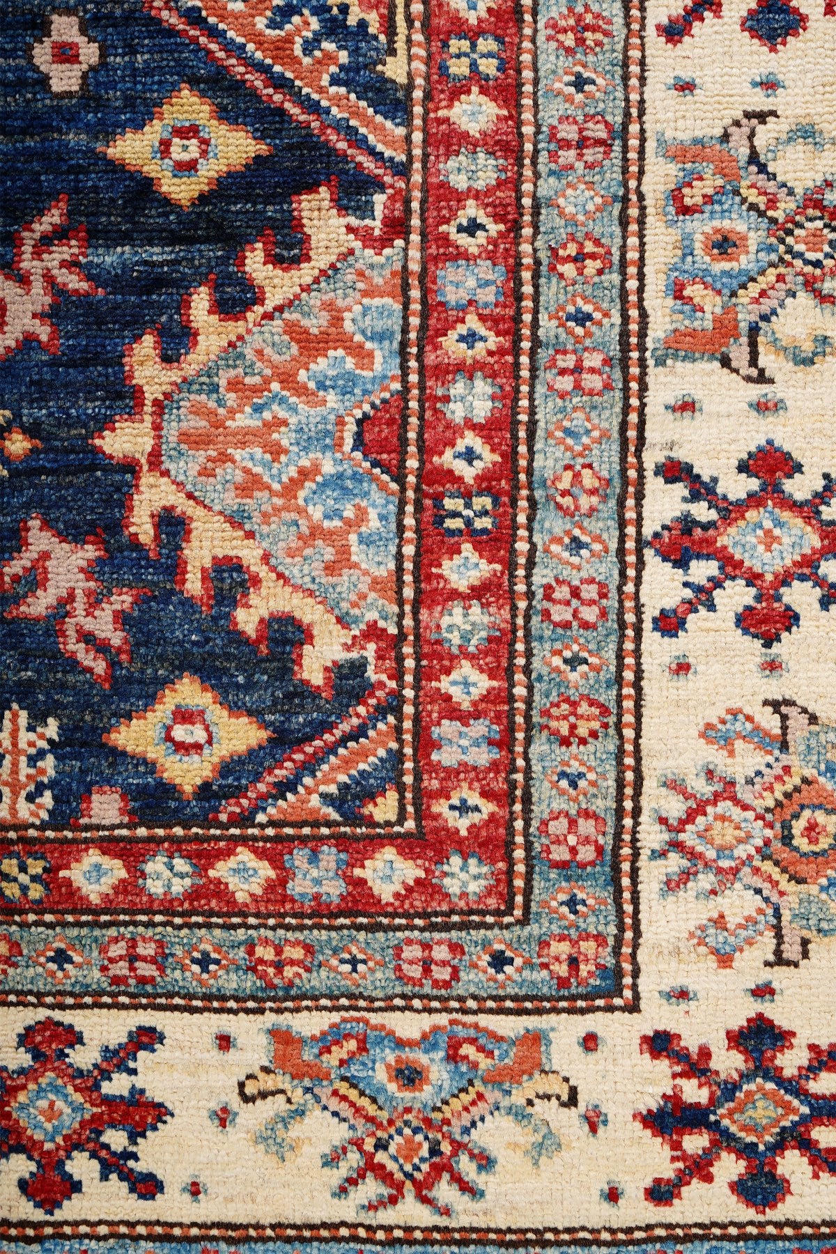 Afgan Şirvan El Dokuma Yün Halı — detay 1