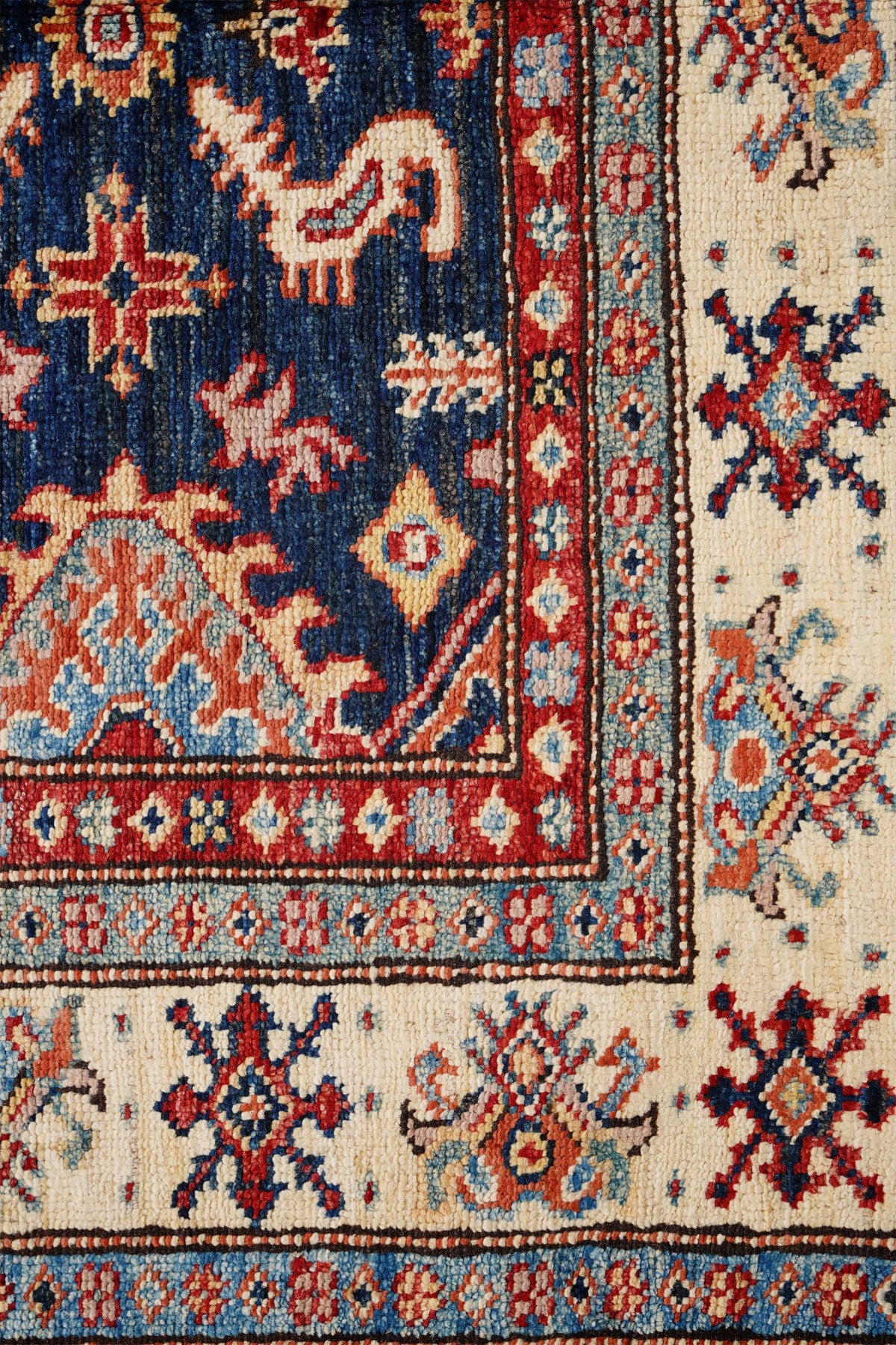 Afgan Şirvan El Dokuma Yün Halı — detay 4