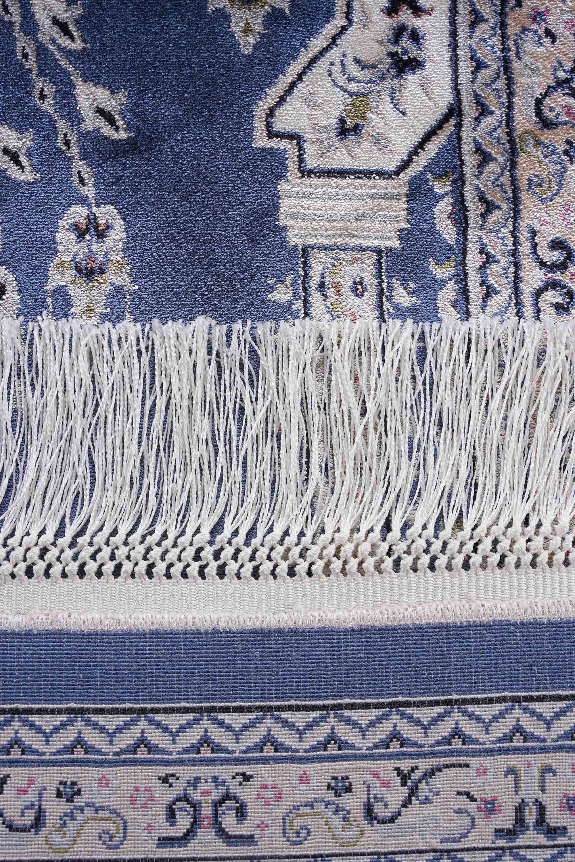 Hereke Serisi SF236A Lüks Bambu Seccade - Mavi — detay 3