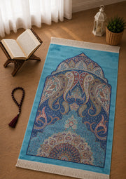 Kumkapı Serisi 0544U Lüks Modal Seccade - Turkuaz — namaz odası mockup