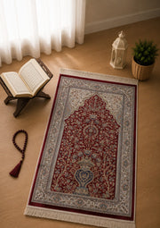 Kumkapı Serisi S818A Lüks Modal Seccade - Bordo, Krem — namaz odası mockup