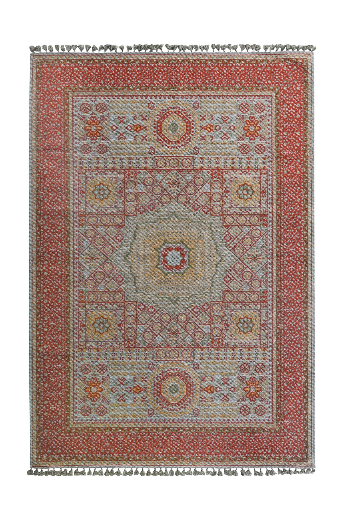 Mira Memlük V11 Kaymaz Tabanlı Yıkanabilir Klasik Kilim — detay 1