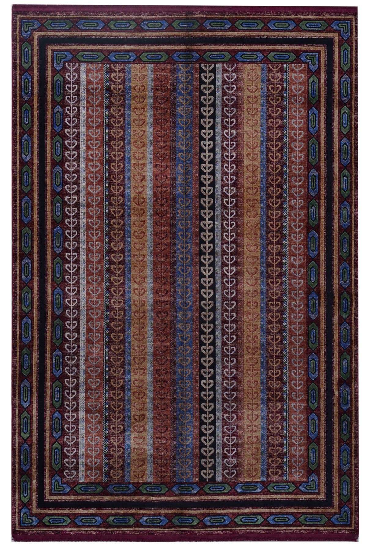 Naar Gloria 5165A Bambu Halı - Bordo — üstten görünüm