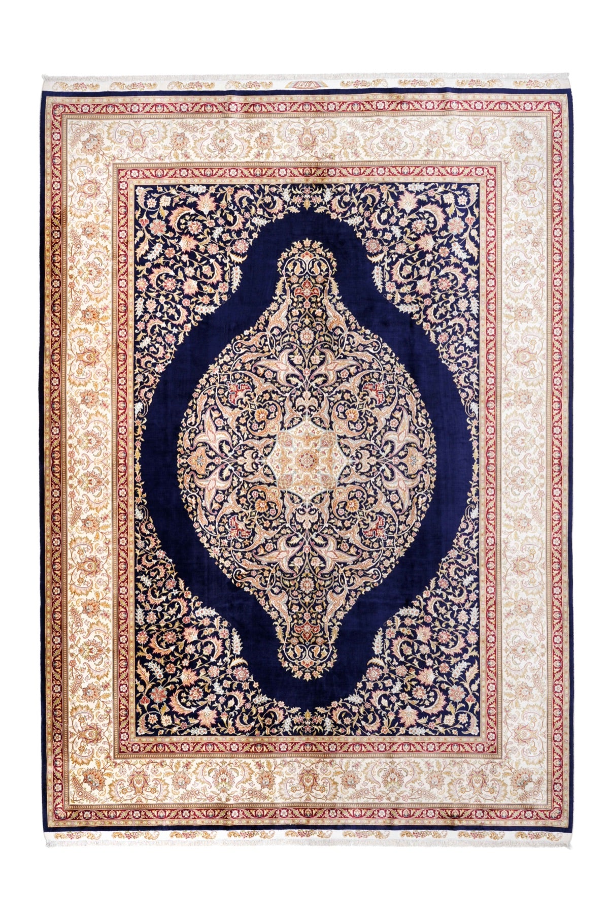 Naar Halı Art Silk 200 El Dokuma İpek Halı — üstten görünüm