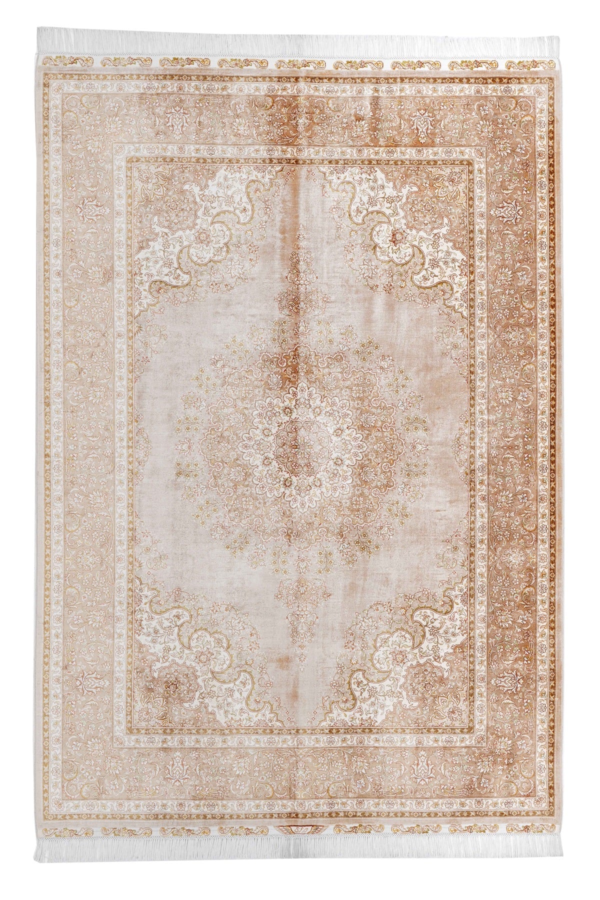 Naar Halı Art Silk 200 El Dokuma İpek Halı — üstten görünüm