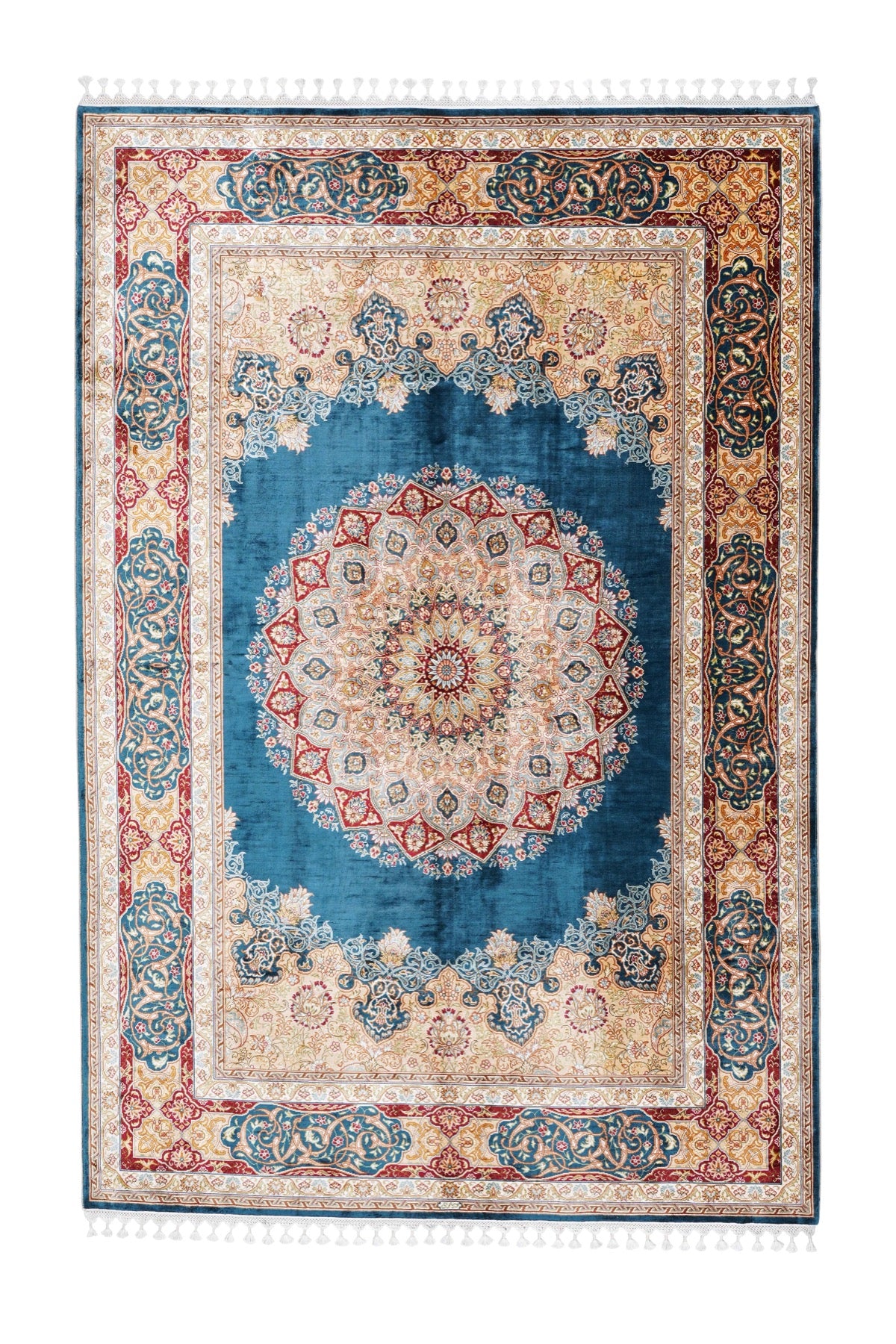 Naar Halı Art Silk 200 El Dokuma İpek Halı — üstten görünüm