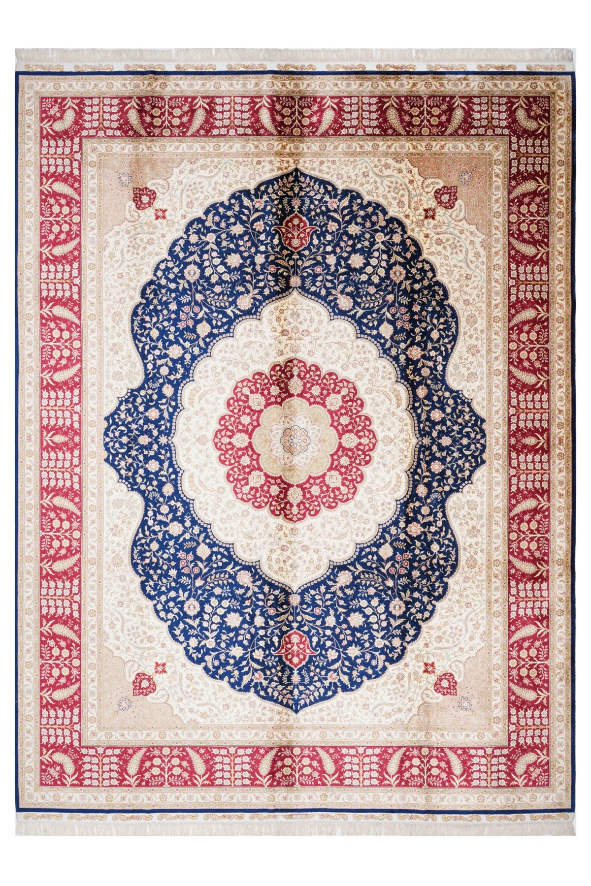 Naar Halı Art Silk 200 El Dokuma İpek Halı — üstten görünüm