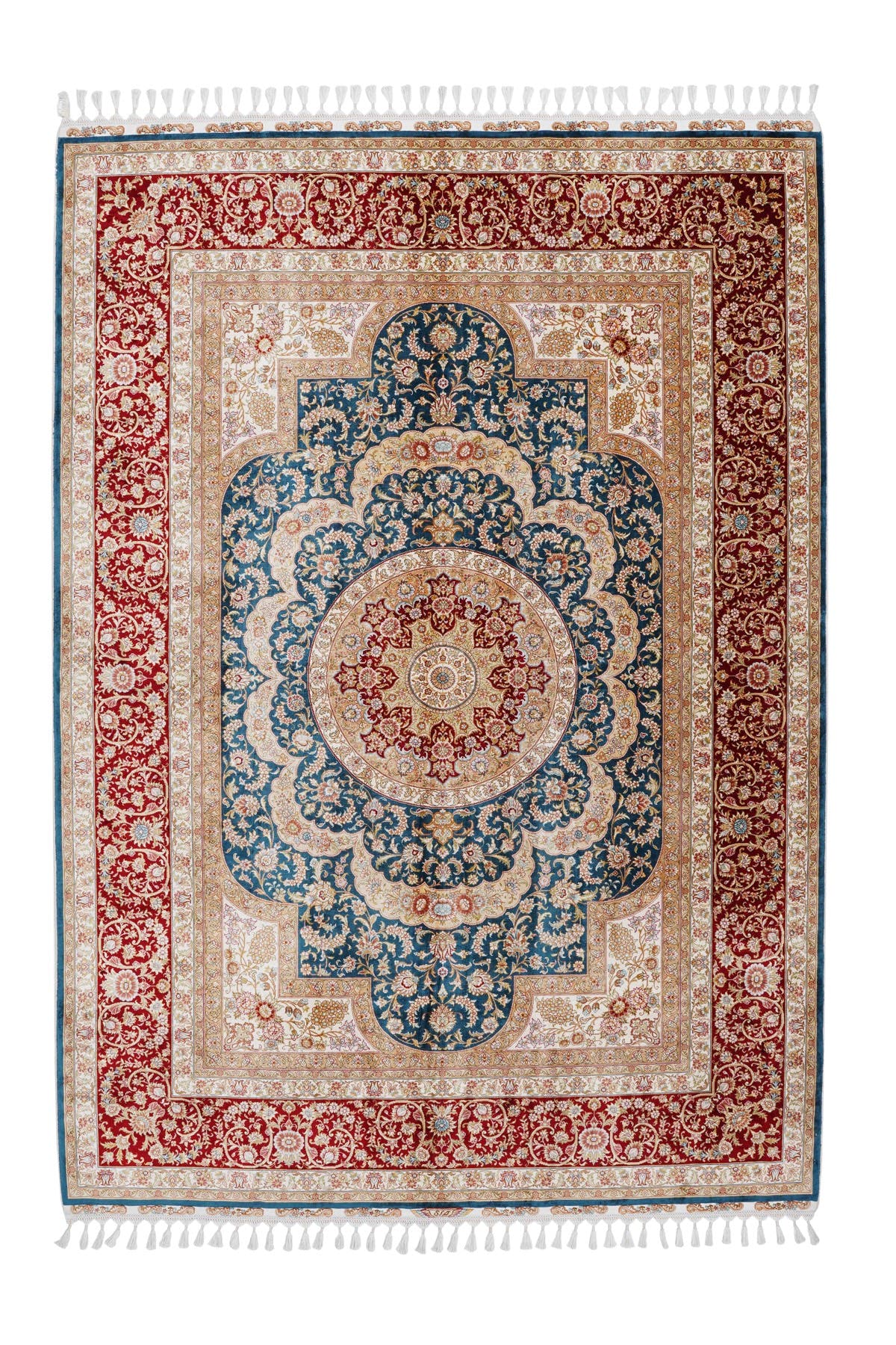 Naar Halı Art Silk 230 El Dokuma İpek Halı — üstten görünüm