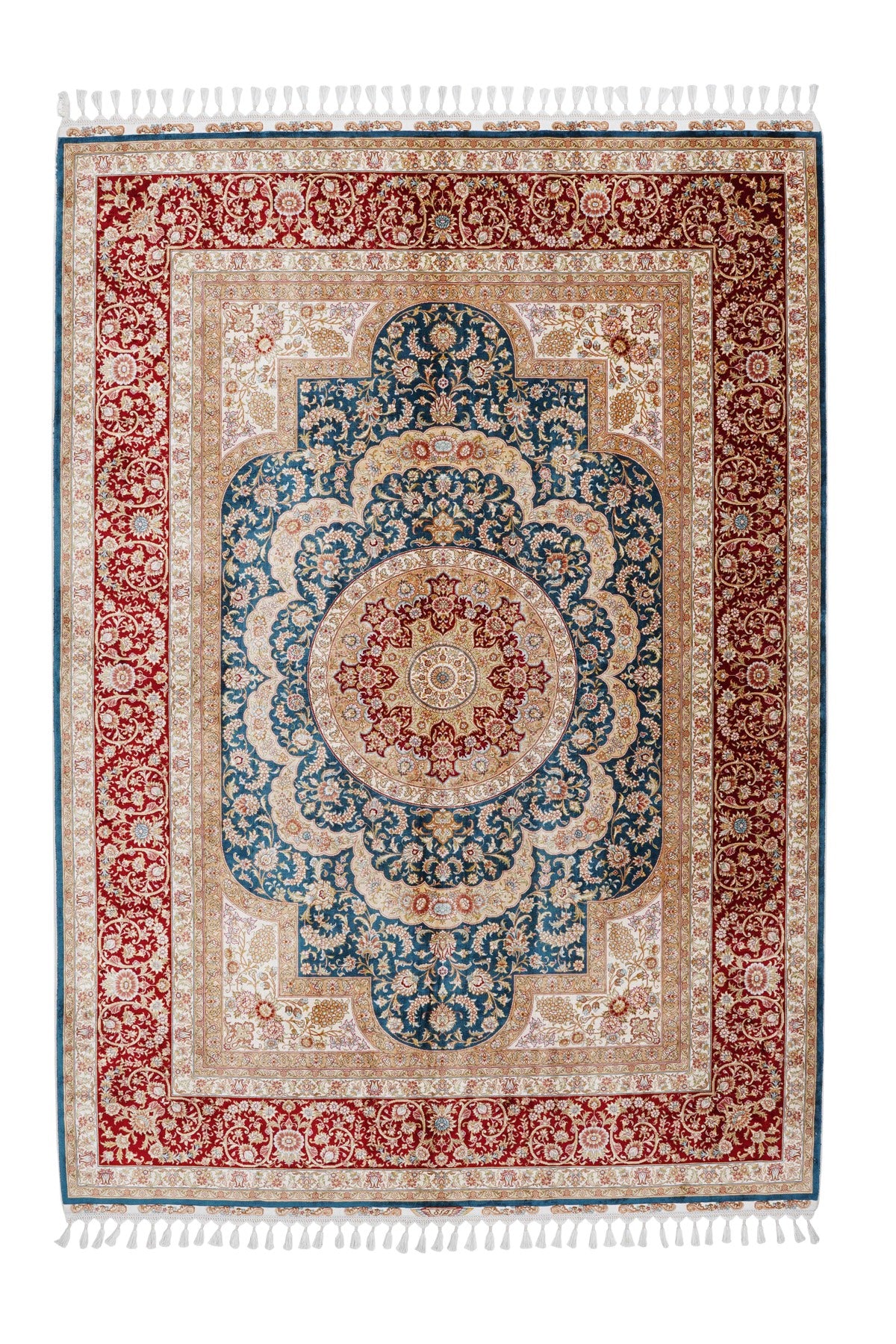 Naar Halı Art Silk 230 El Dokuma İpek Halı — üstten görünüm