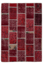 Naar Halı Patchwork 04 El Yapımı Dekoratif Halı — üstten görünüm
