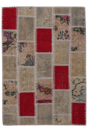 Naar Halı Patchwork 10 El Yapımı Dekoratif Halı — üstten görünüm