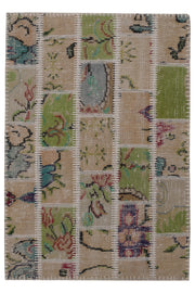 Naar Halı Patchwork 11 El Yapımı Dekoratif Halı — üstten görünüm