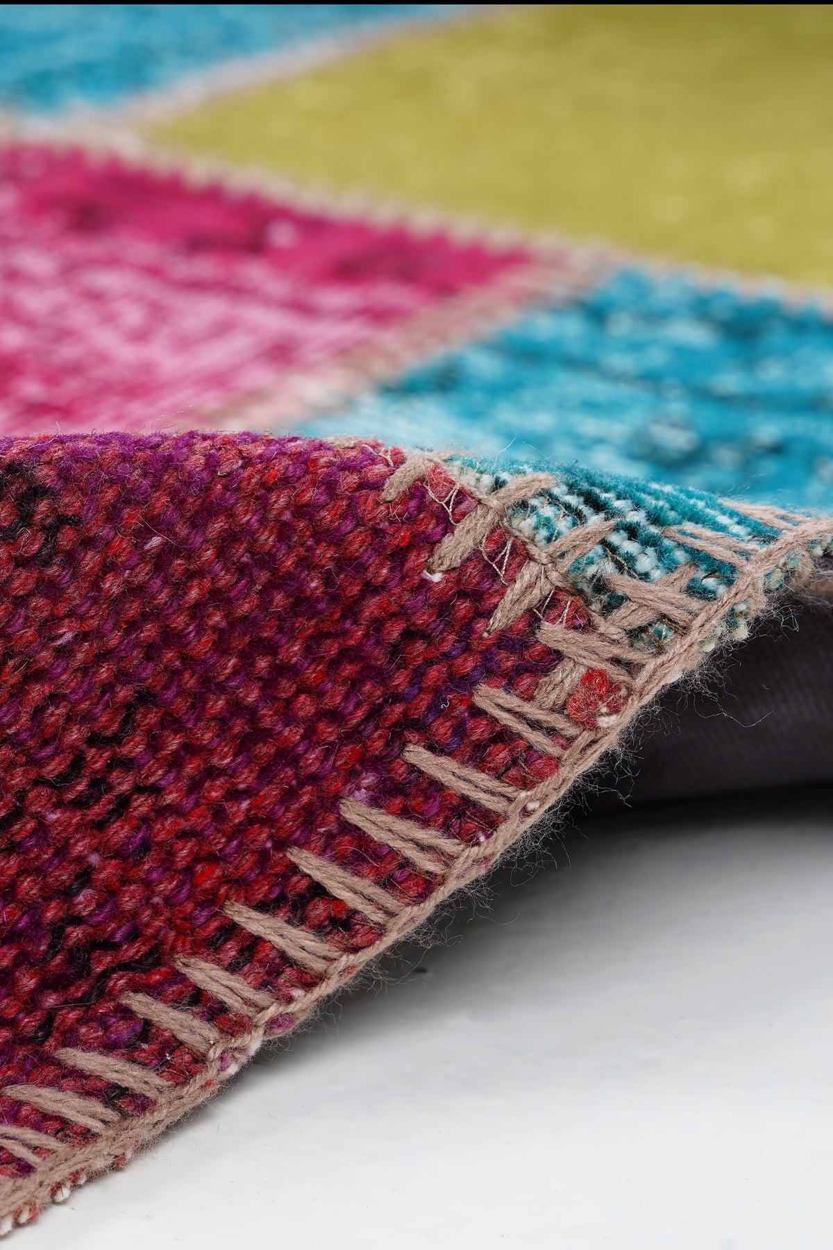 Naar Halı Patchwork El Yapımı Dekoratif Halı — detay 4