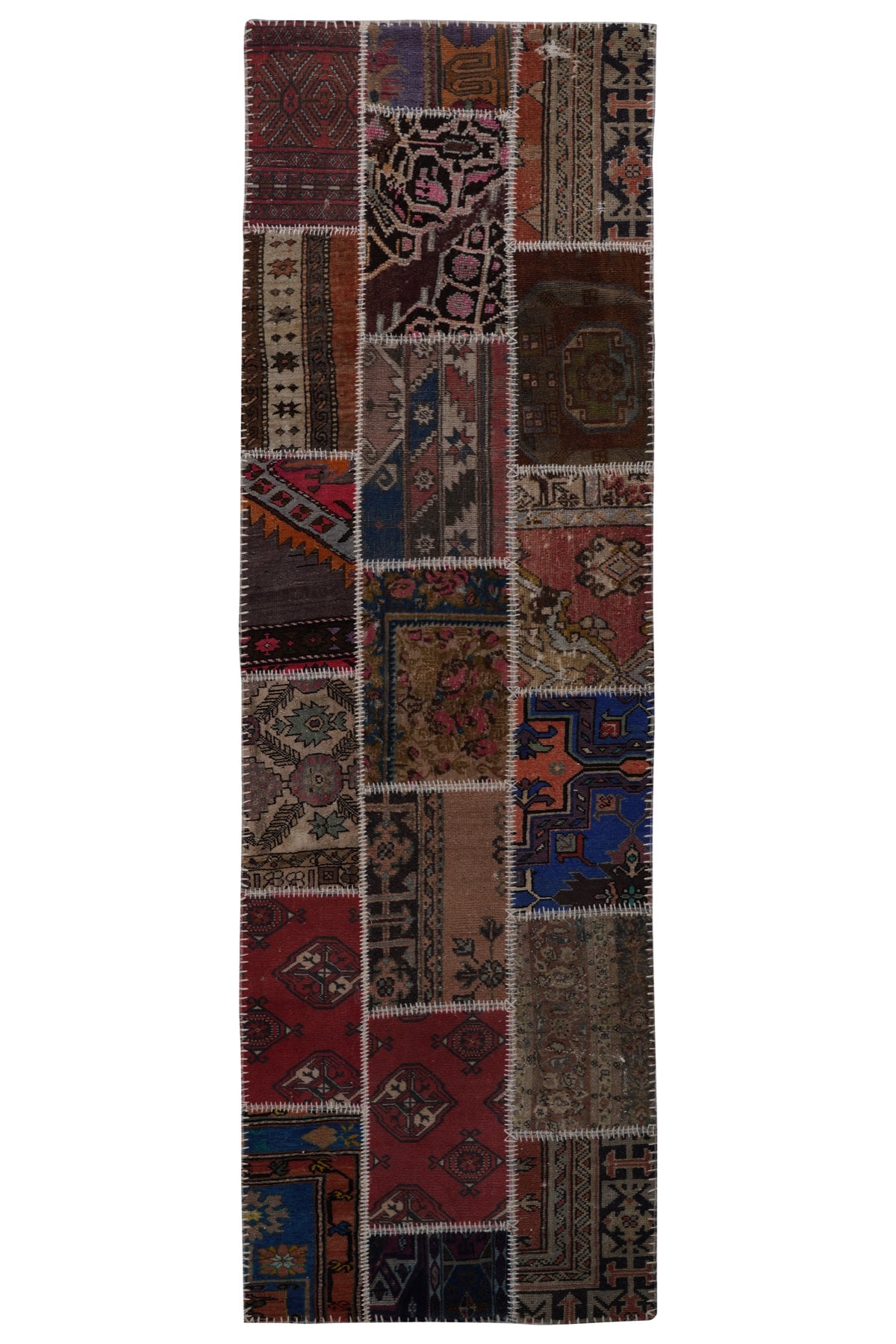 Naar Halı Patchwork El Yapımı Dekoratif Halı — üstten görünüm