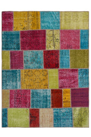 Naar Halı Patchwork El Yapımı Dekoratif Halı — üstten görünüm