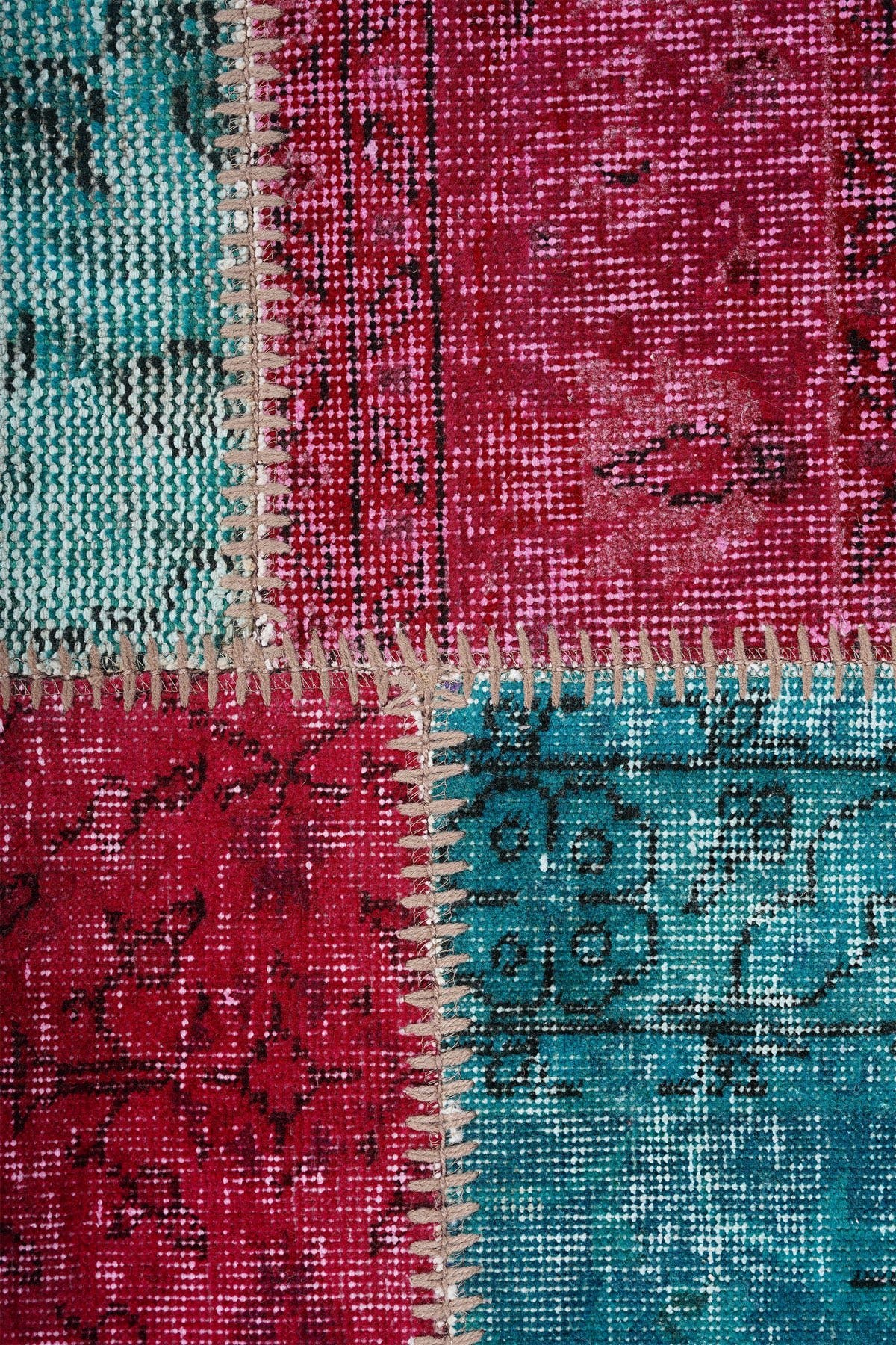 Naar Halı Patchwork El Yapımı Dekoratif Halı — detay 1
