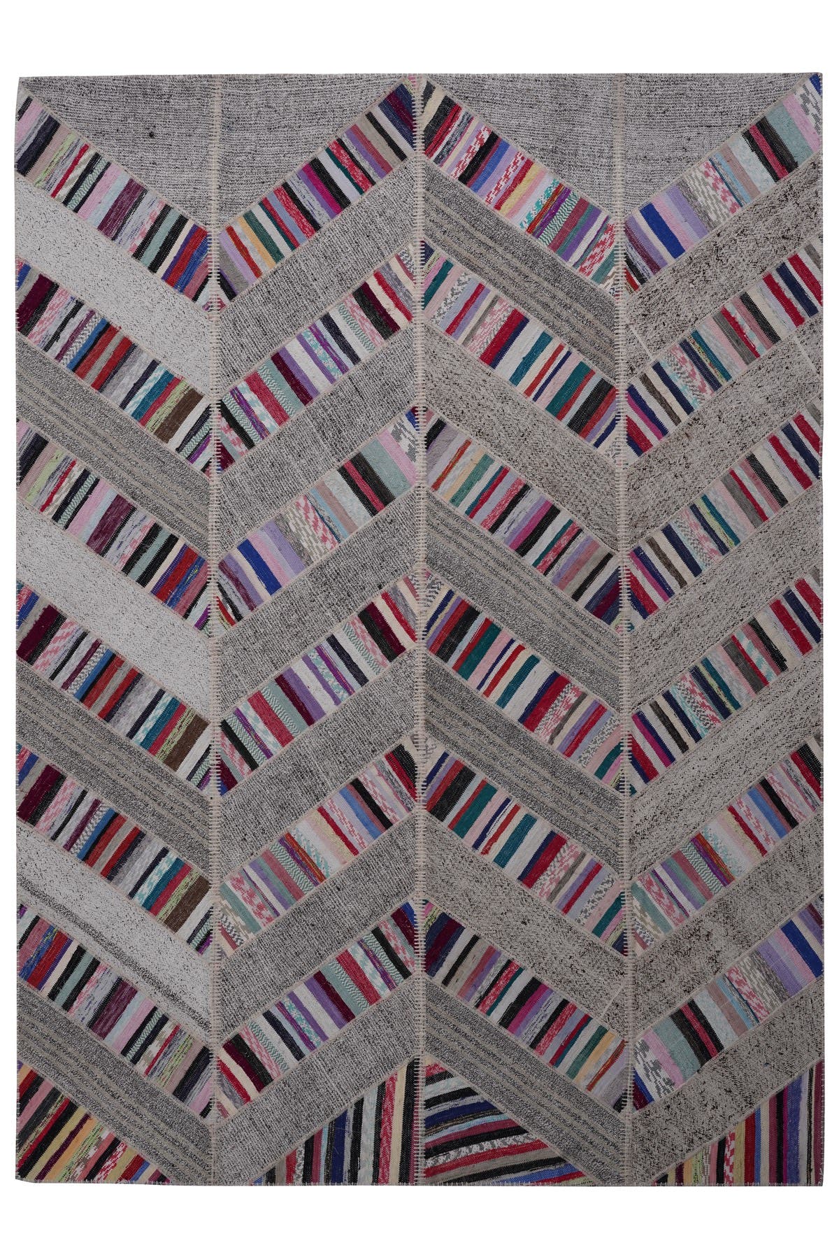 Naar Halı Patchwork El Yapımı Dekoratif Halı — üstten görünüm