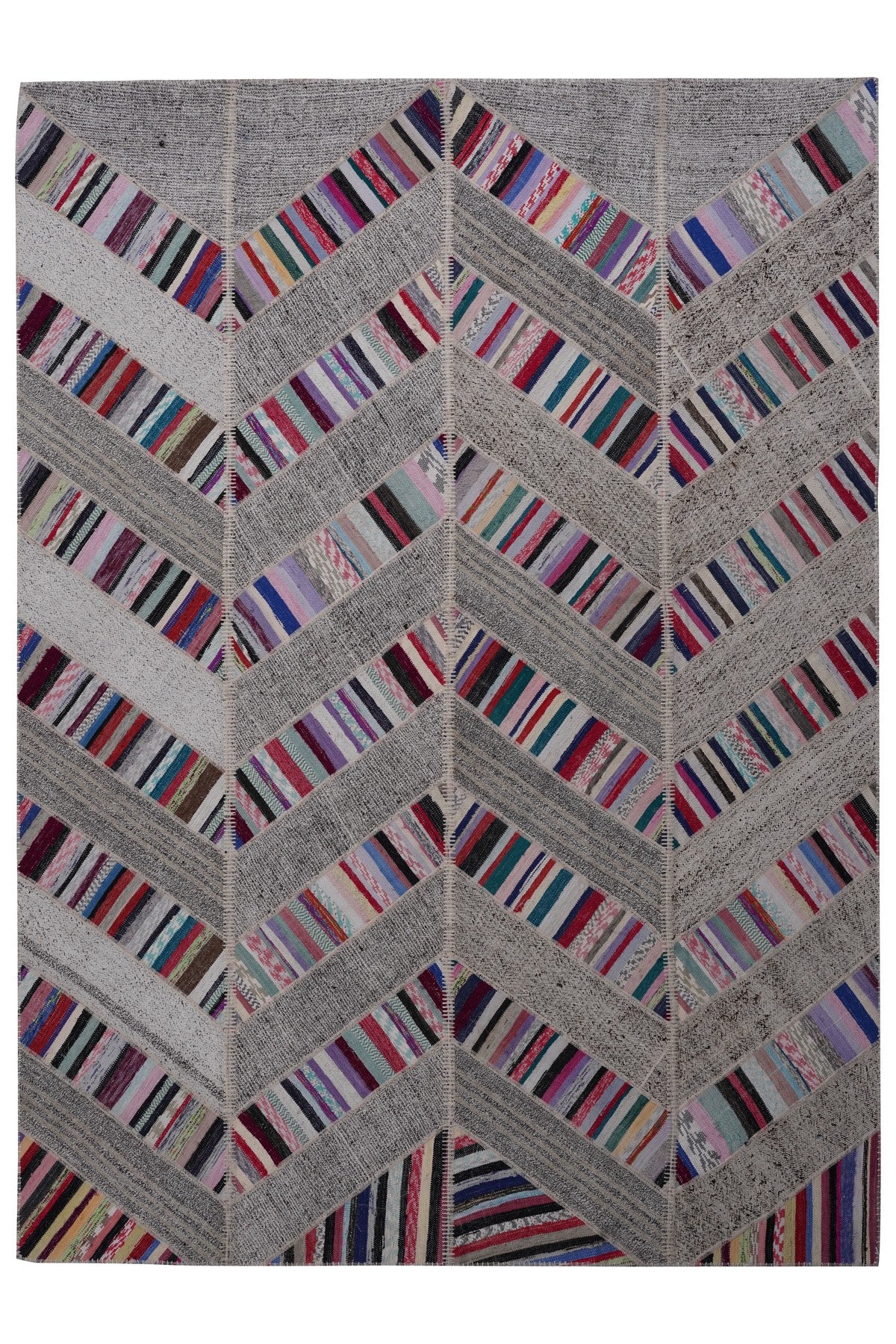 Naar Halı Patchwork El Yapımı Dekoratif Halı — üstten görünüm