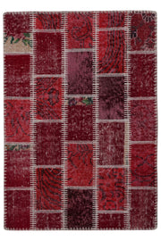 Naar Halı Patchwork El Yapımı Dekoratif Halı — üstten görünüm