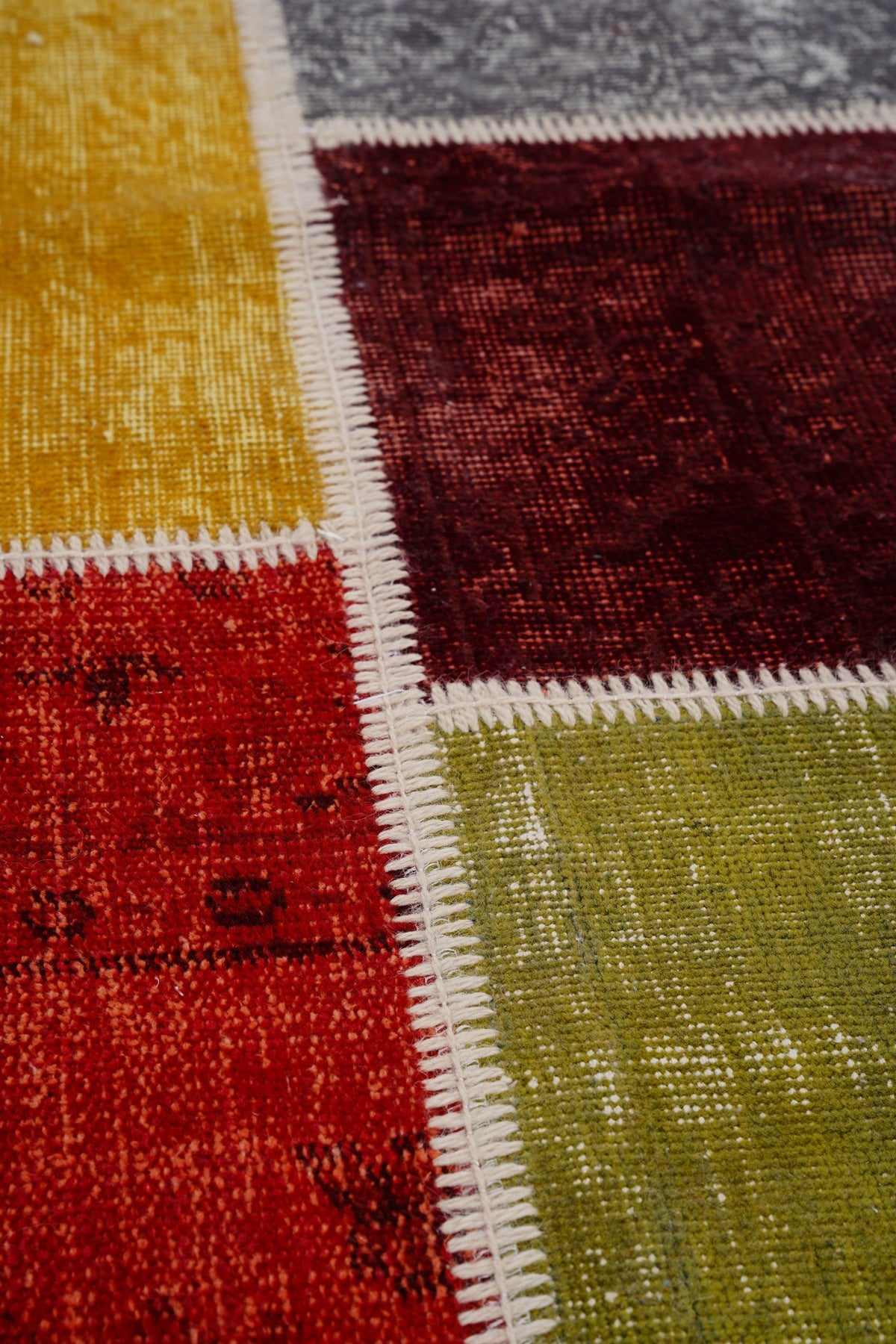 Naar Halı Patchwork El Yapımı Dekoratif Halı — detay 2