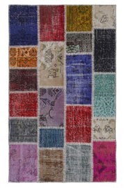 Naar Halı Patchwork El Yapımı Dekoratif Halı — üstten görünüm