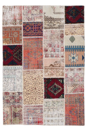 Naar Halı Patchwork El Yapımı Dekoratif Halı — üstten görünüm