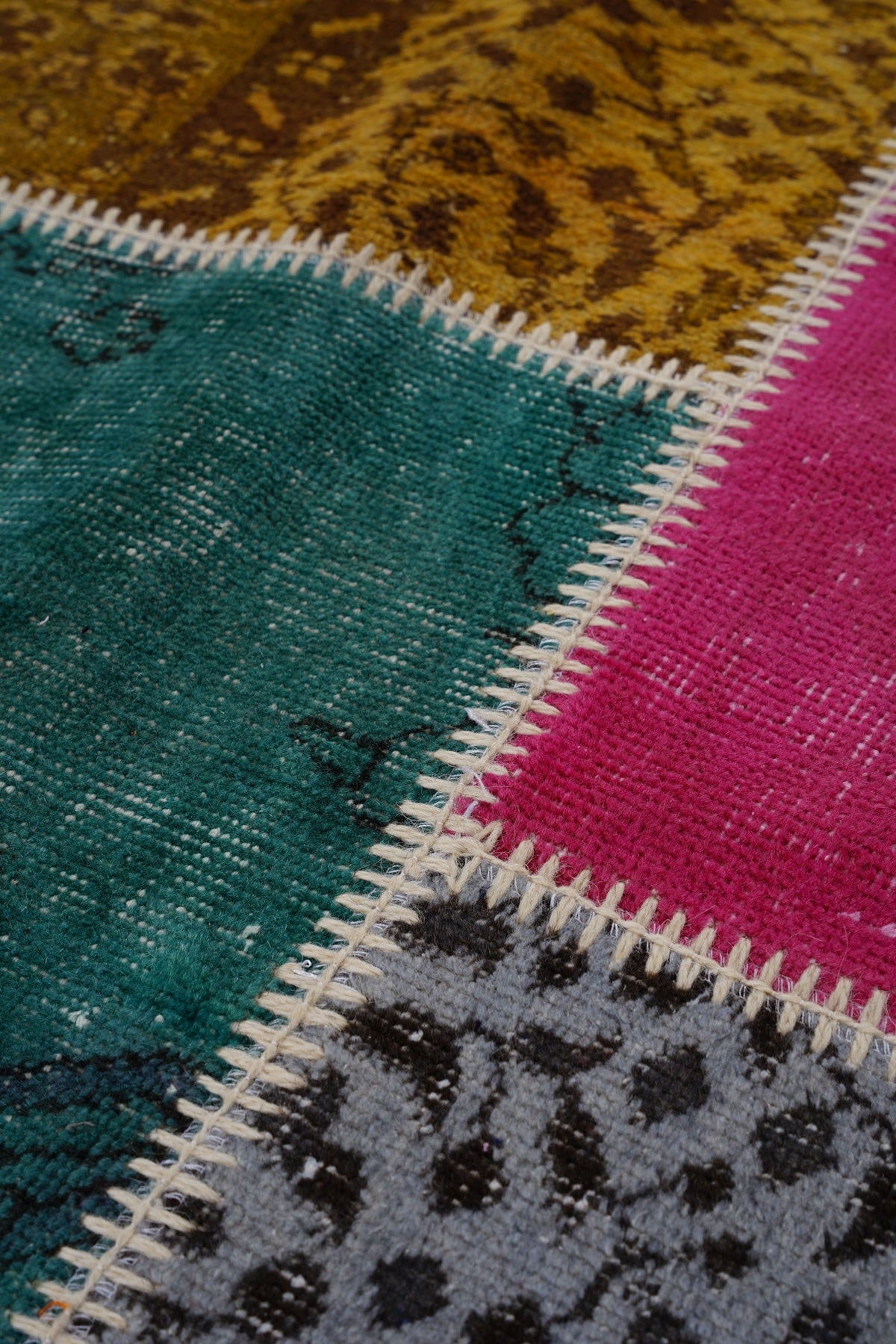 Naar Halı Patchwork El Yapımı Dekoratif Halı — detay 2