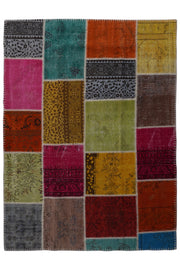 Naar Halı Patchwork El Yapımı Dekoratif Halı — üstten görünüm