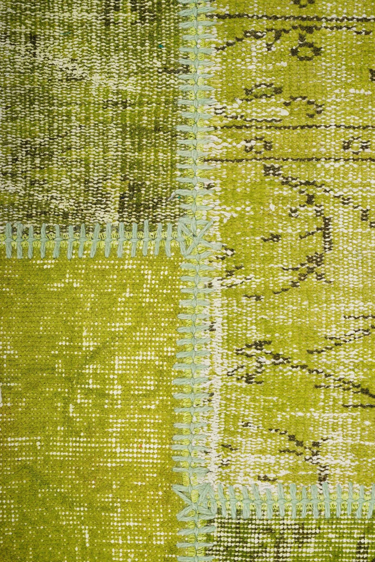 Naar Halı Patchwork El Yapımı Dekoratif Halı — üstten görünüm