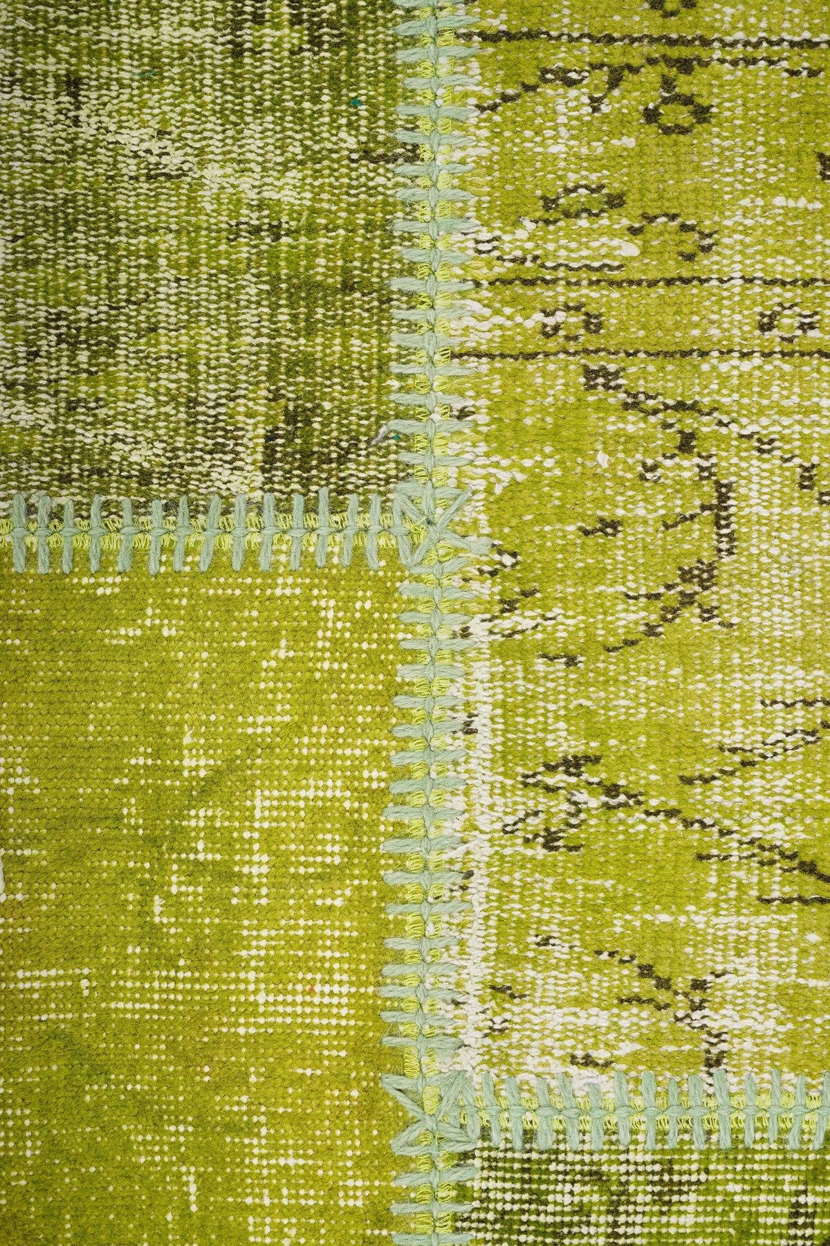 Naar Halı Patchwork El Yapımı Dekoratif Halı — üstten görünüm
