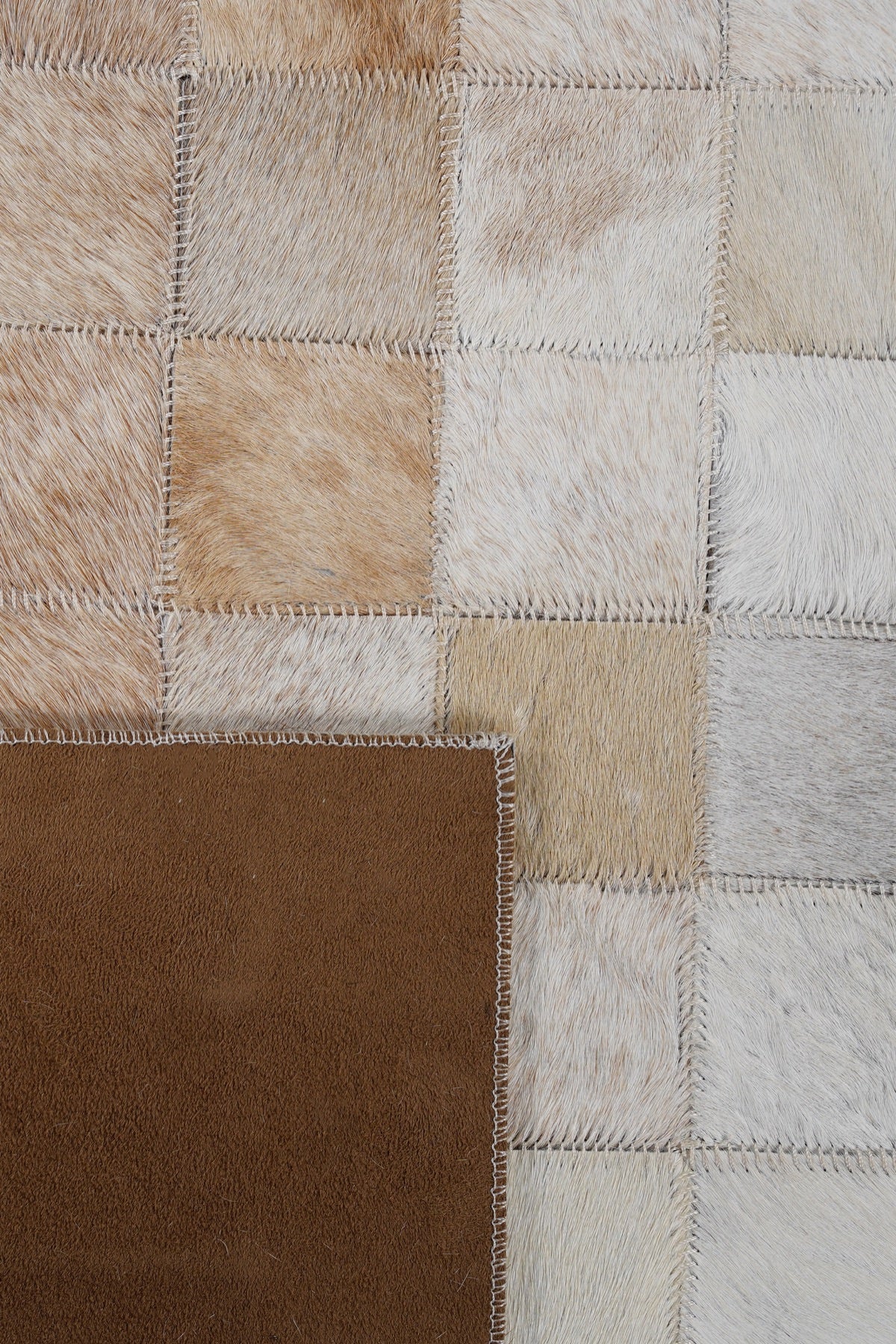 Naar Halı Tay Deri Patchwork El Yapımı Dekoratif Halı — detay 3