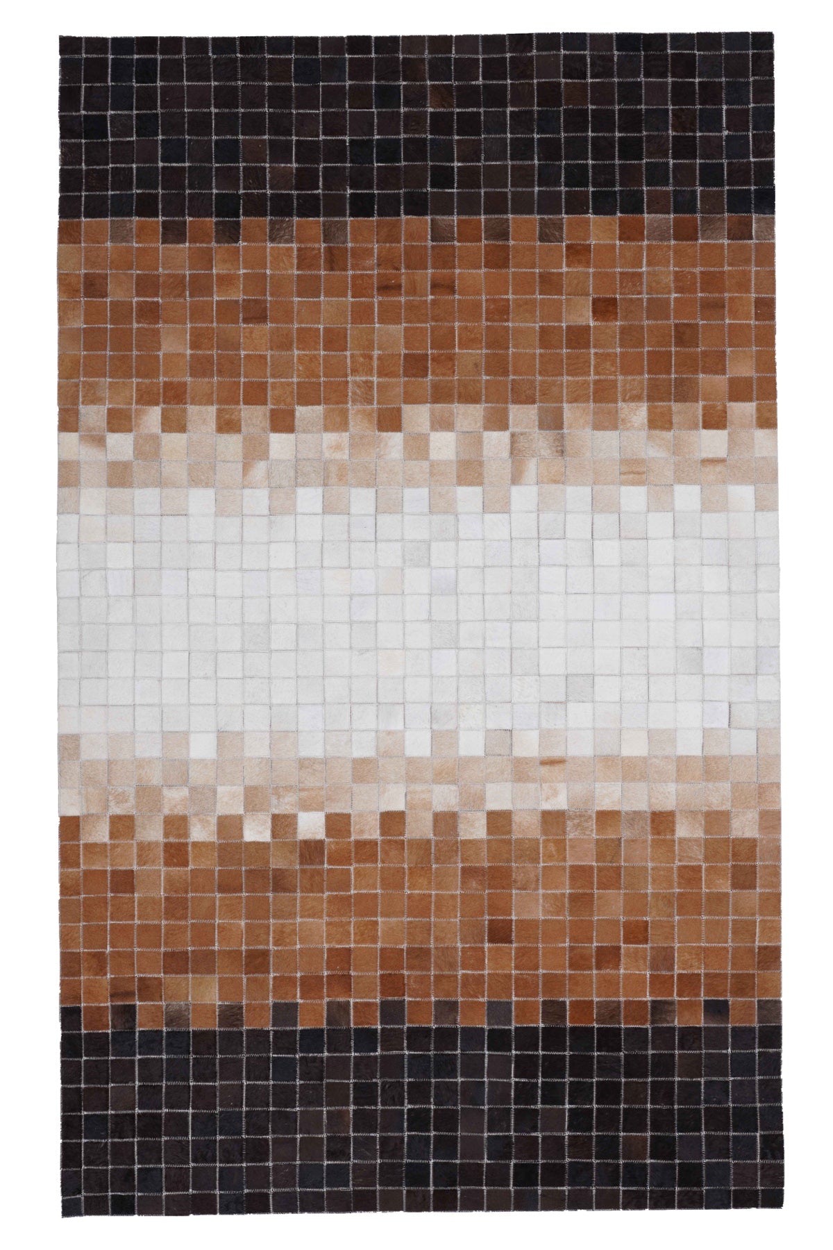 Naar Halı Tay Deri Patchwork El Yapımı Dekoratif Halı — üstten görünüm