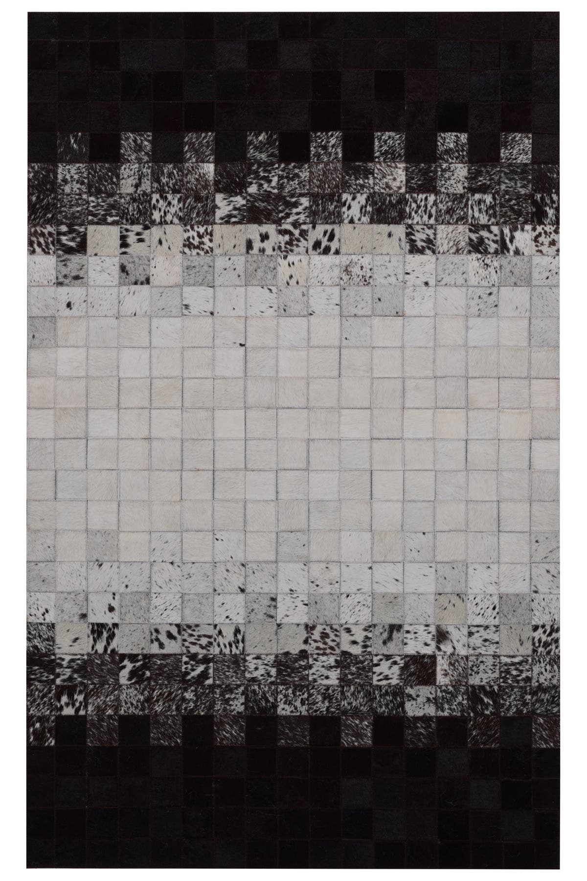 Naar Halı Tay Deri Patchwork El Yapımı Dekoratif Halı — üstten görünüm