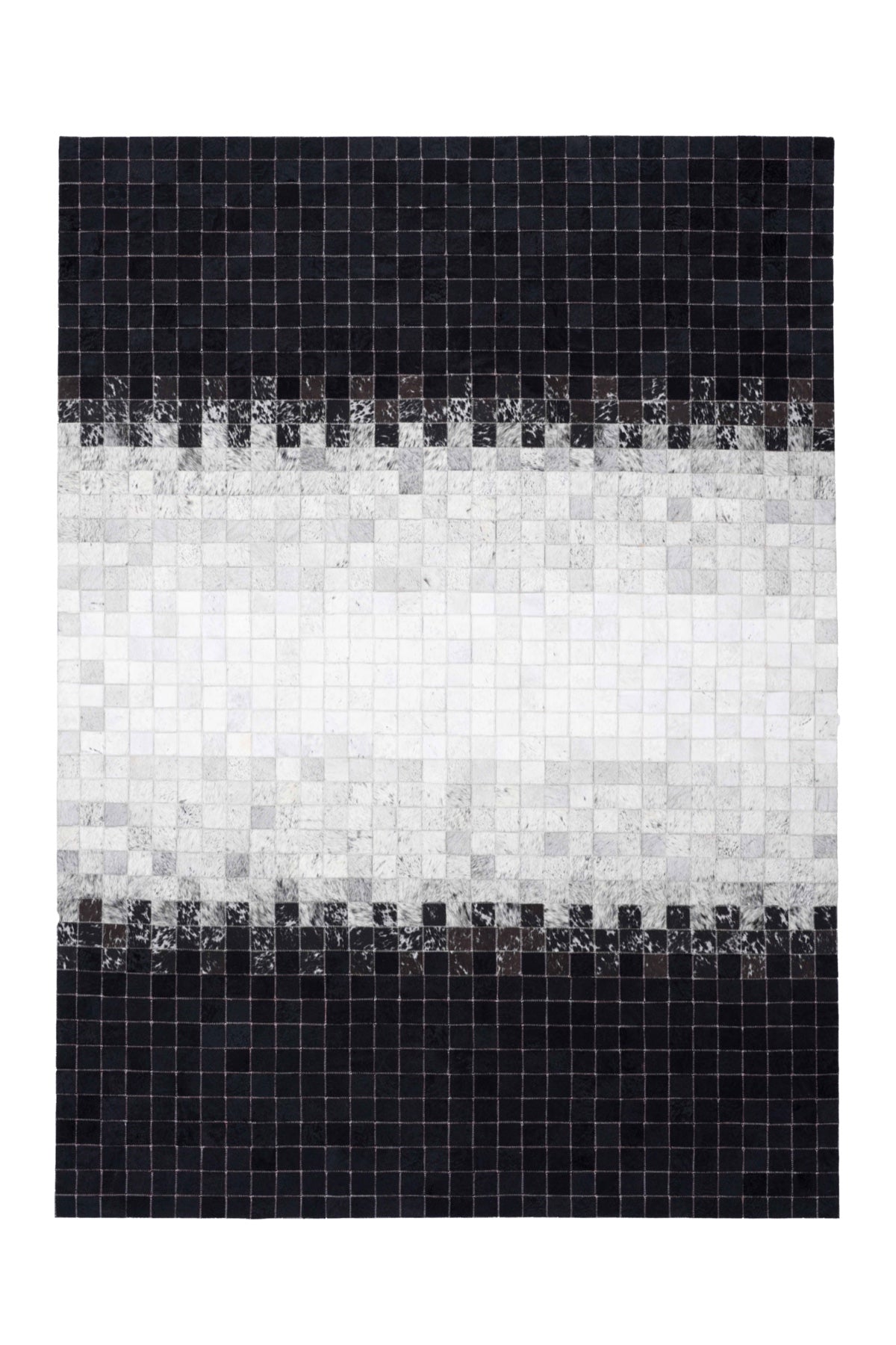 Naar Halı Tay Deri Patchwork El Yapımı Dekoratif Halı — üstten görünüm