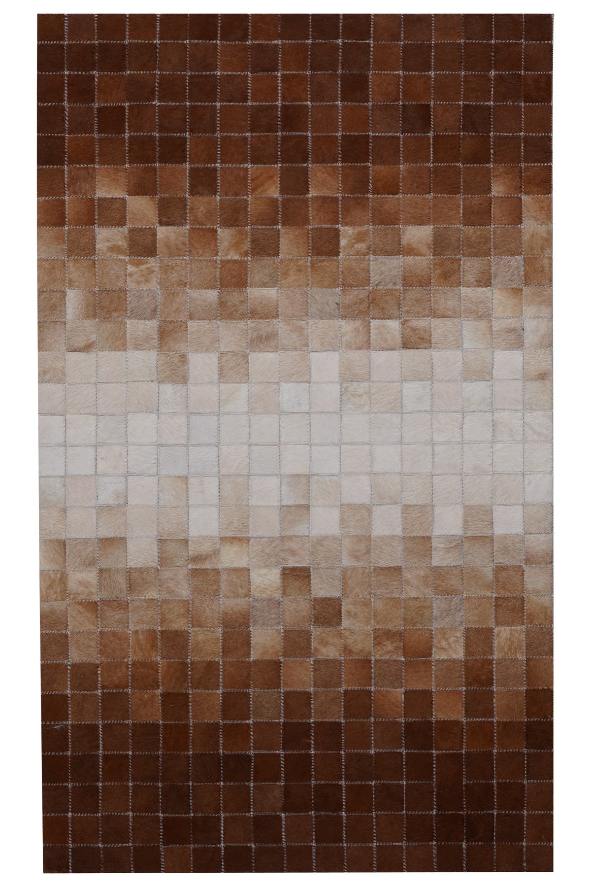 Naar Halı Tay Deri Patchwork El Yapımı Dekoratif Halı — üstten görünüm