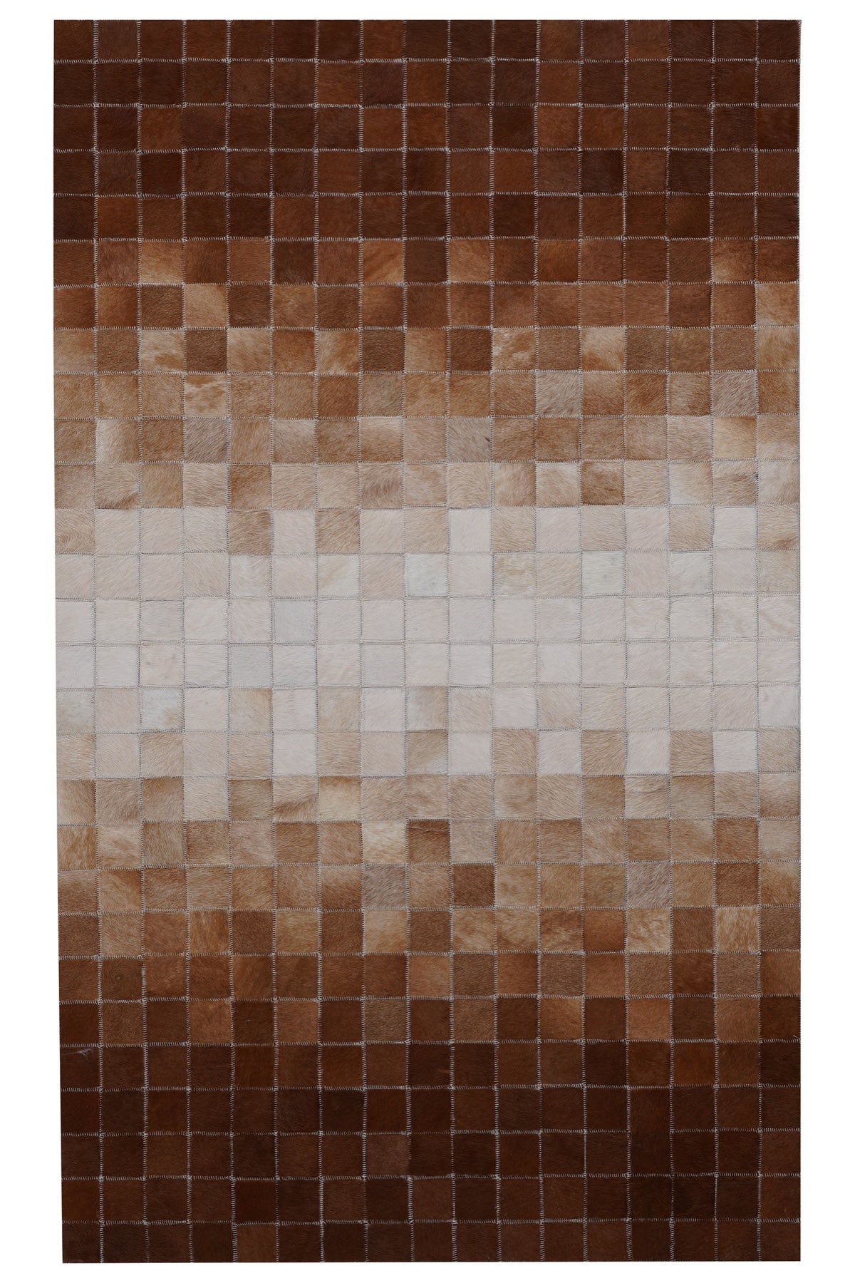 Naar Halı Tay Deri Patchwork El Yapımı Dekoratif Halı — üstten görünüm