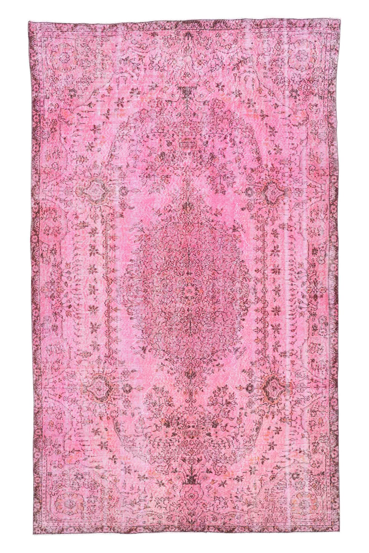 Naar Vintage El Dokuma Yün Halı — üstten görünüm