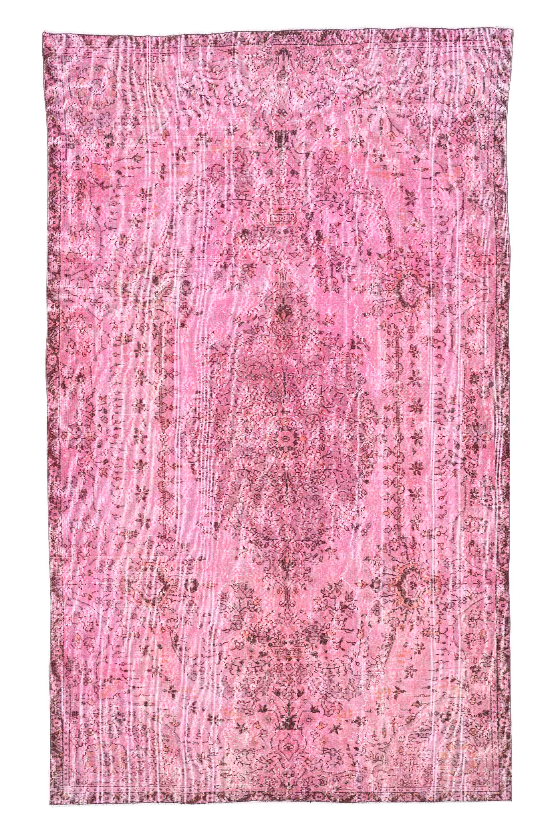 Naar Vintage El Dokuma Yün Halı — üstten görünüm
