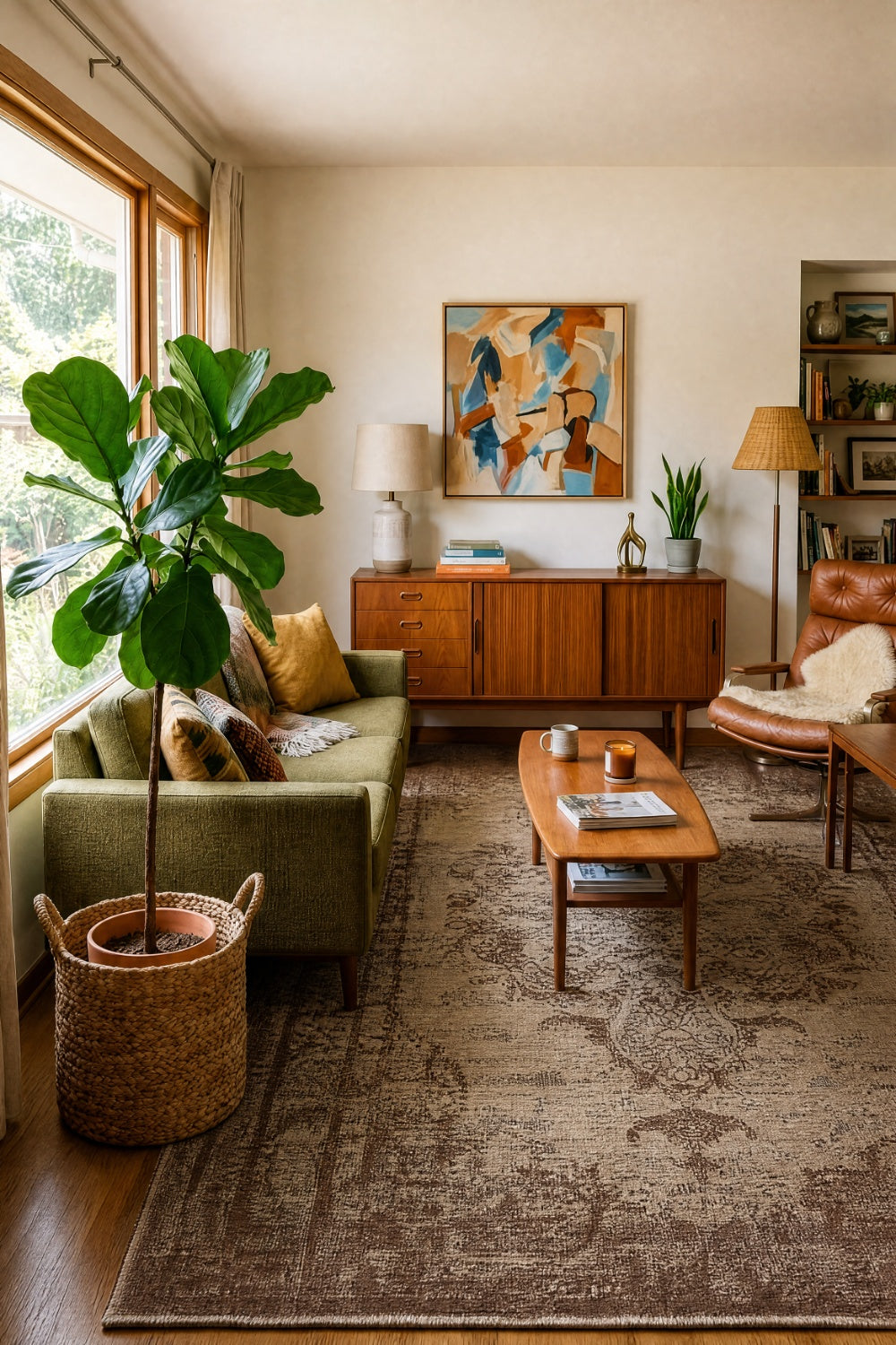Nayra Spirit 2 Kaymaz Tabanlı Yıkanabilir Vintage Kilim — üstten görünüm